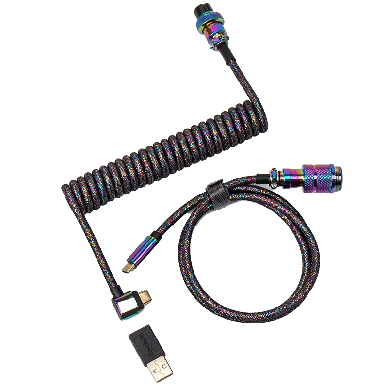 Premium Coiled Aviator Cable - Angled