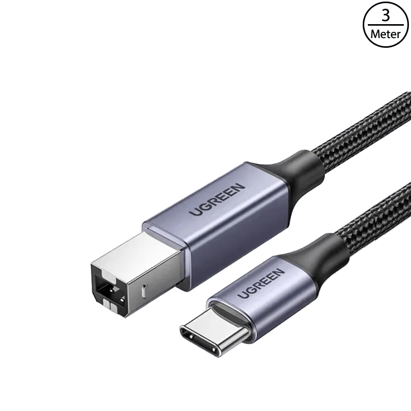 USB-B to USB-C Printer Cable