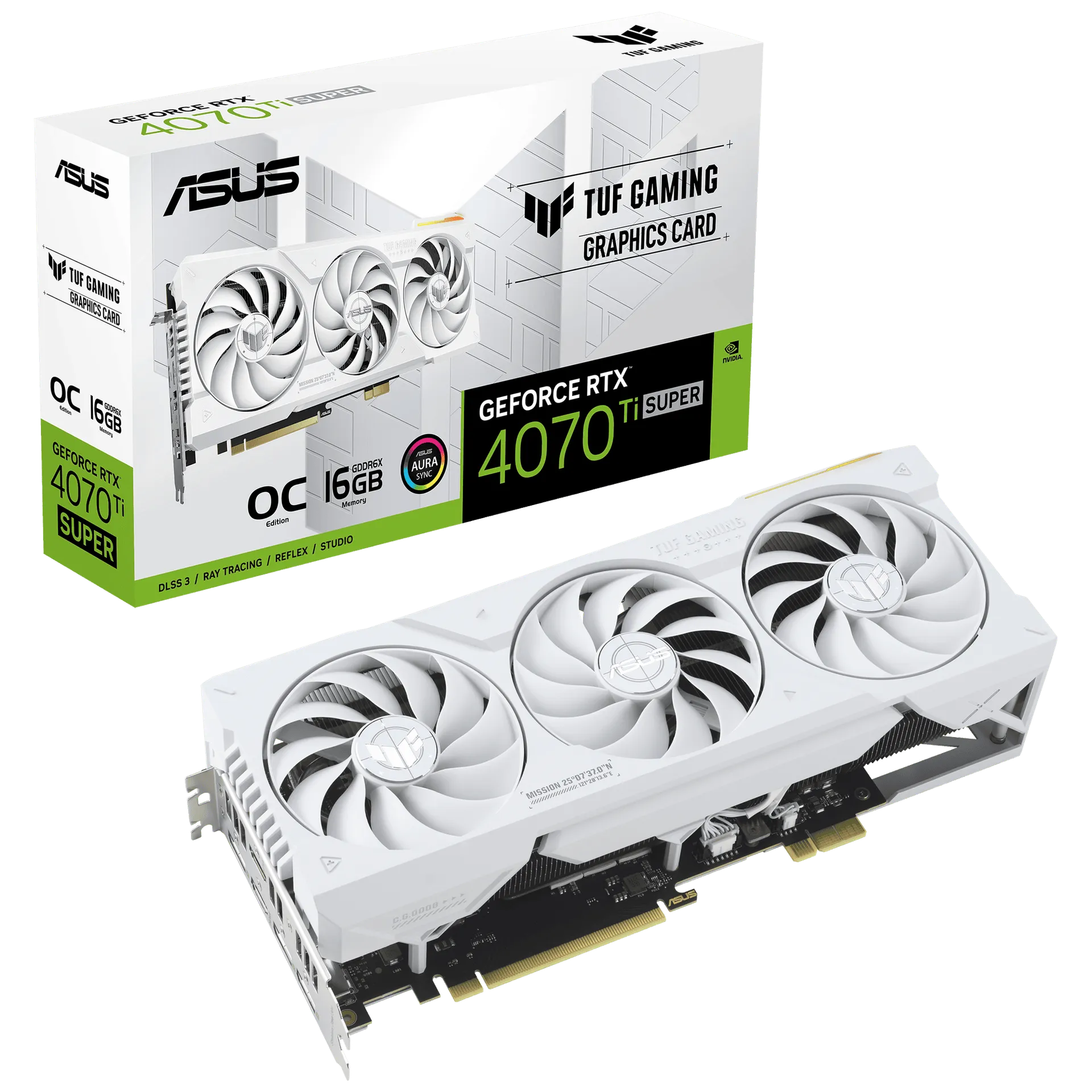 TUF Gaming GeForce RTX™ 4070 Ti SUPER BTF White OC Edition 16GB GDDR6X