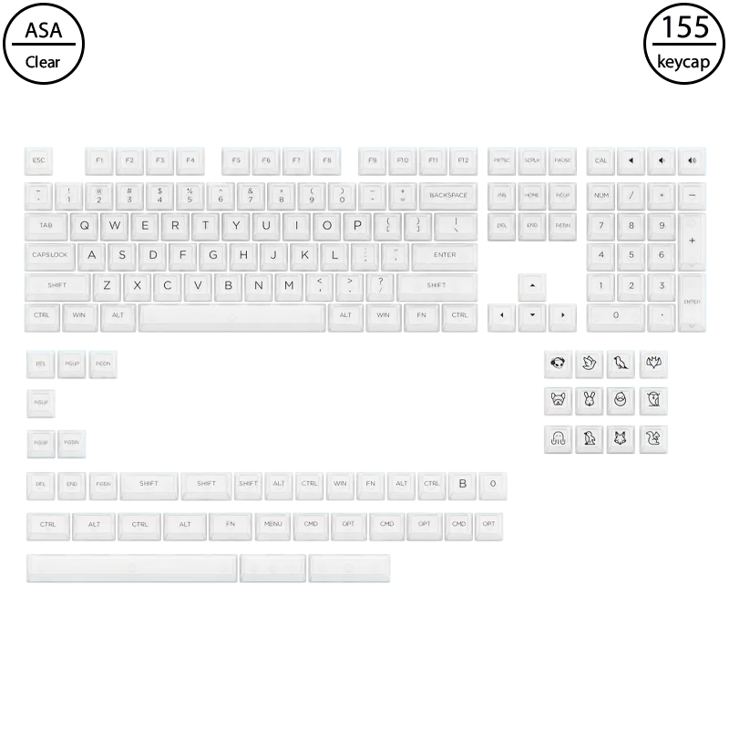 Clear Transparent V2 - White