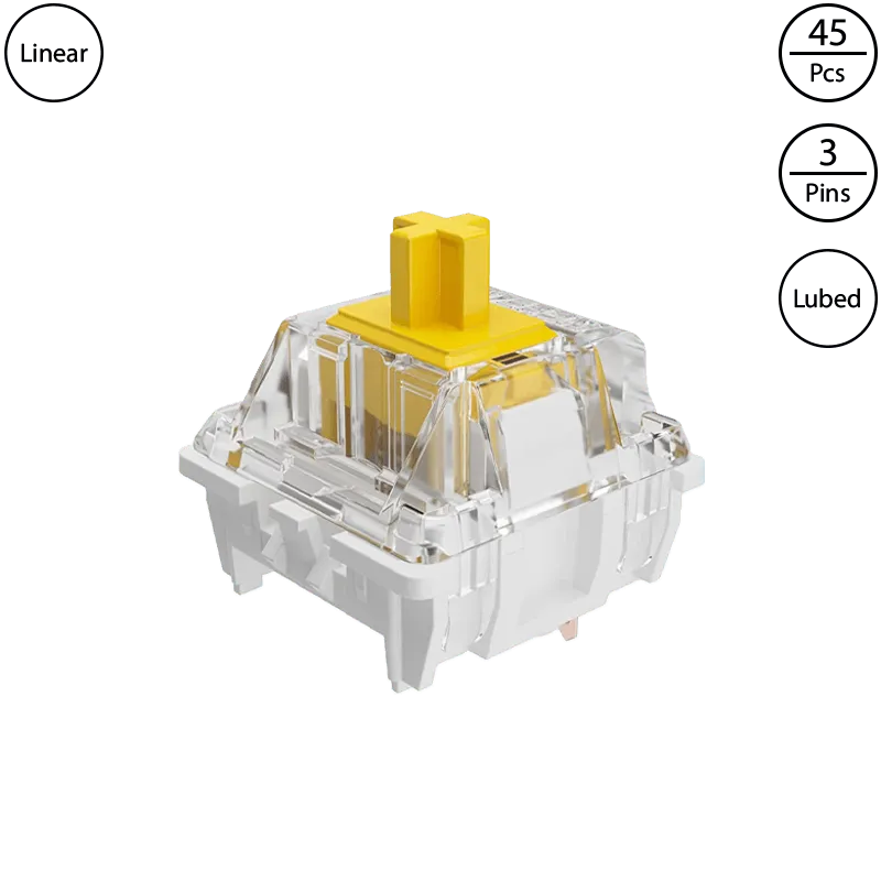 Gateron Yellow (Lubed, 45 pcs)